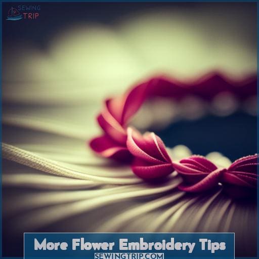 More Flower Embroidery Tips