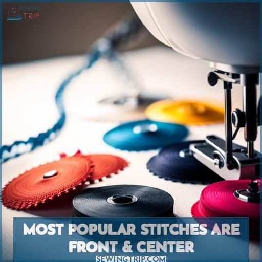 MOST POPULAR STITCHES ARE FRONT & CENTER
