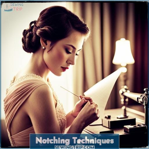 Sewing Notches Using Triangle Cut Marks for Precision Pattern Alignment