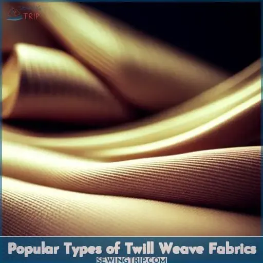 Popular Types of Twill Weave Fabrics