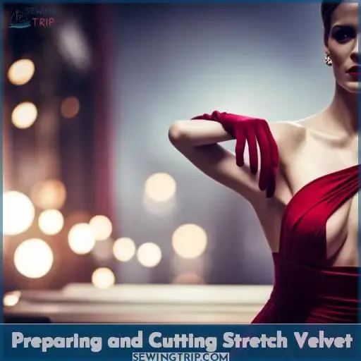 Preparing and Cutting Stretch Velvet