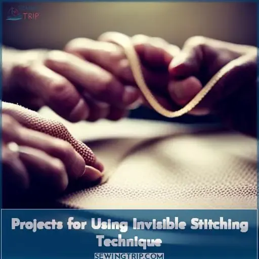 Projects for Using Invisible Stitching Technique