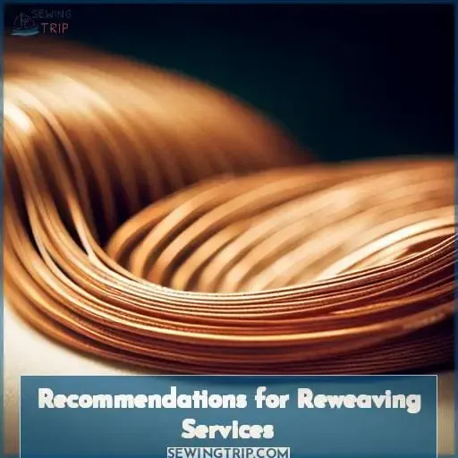 Recommendations for Reweaving Services