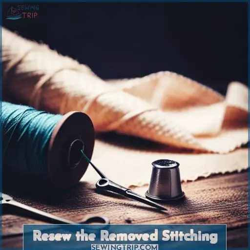 Resew the Removed Stitching