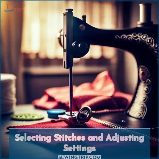 Selecting Stitches and Adjusting Settings