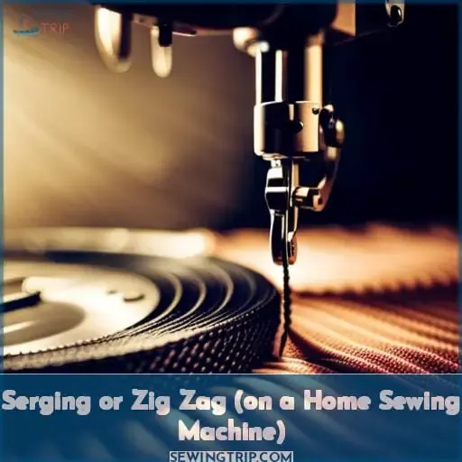 Serging or Zig Zag (on a Home Sewing Machine)