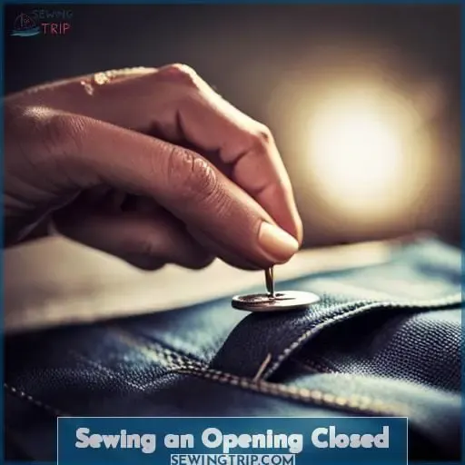 Sewing an Opening Closed