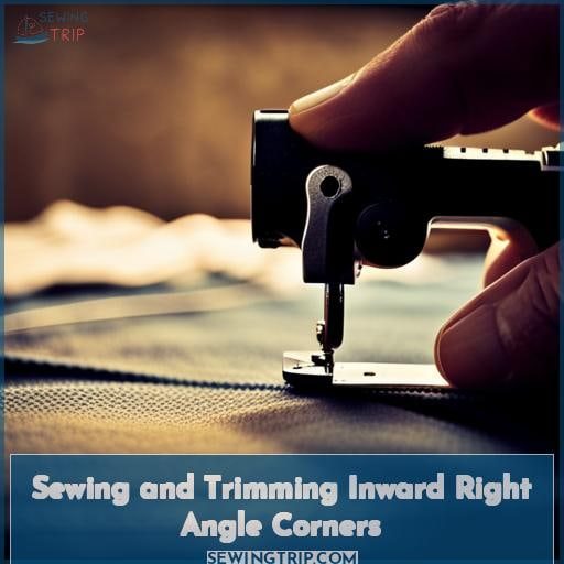 Sewing and Trimming Inward Right Angle Corners