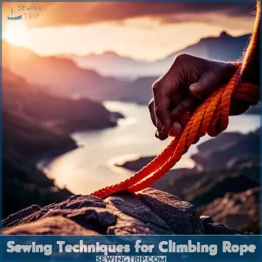 Sewing Techniques for Climbing Rope