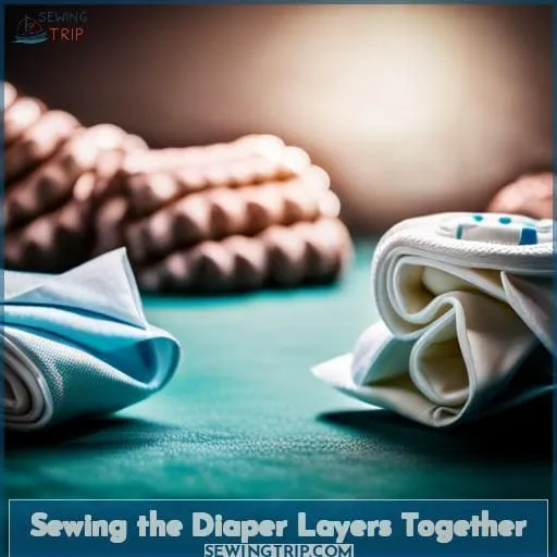 Sewing the Diaper Layers Together