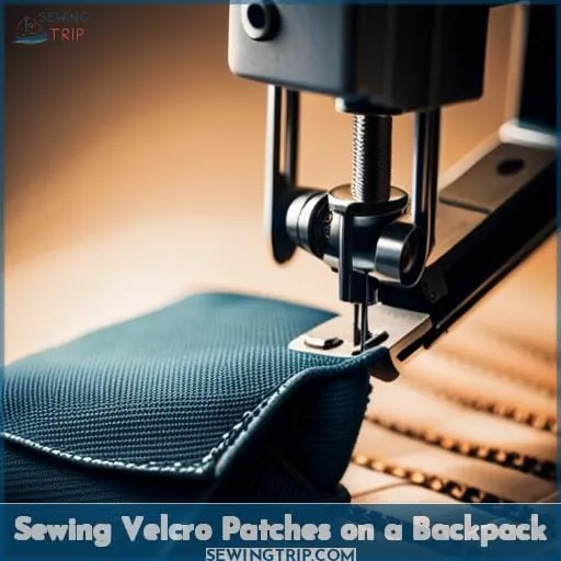 Sewing Velcro Patches on a Backpack