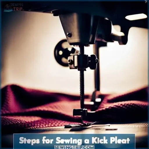 Steps for Sewing a Kick Pleat