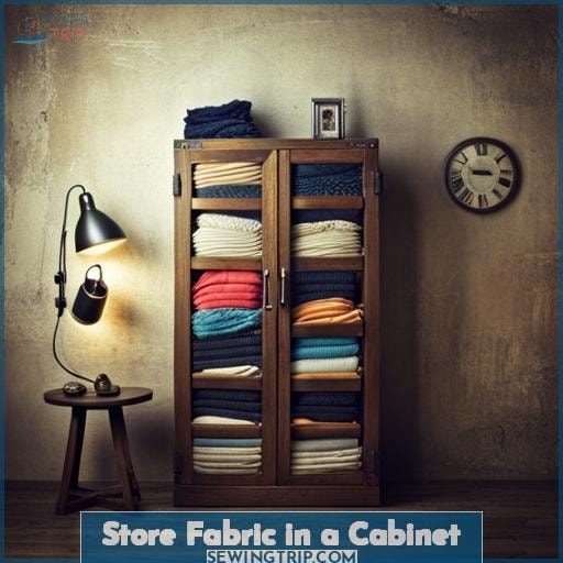 Store Fabric in a Cabinet