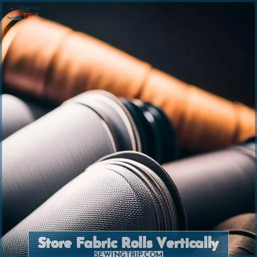 Store Fabric Rolls Vertically