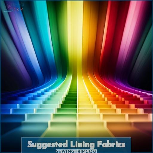 Suggested Lining Fabrics