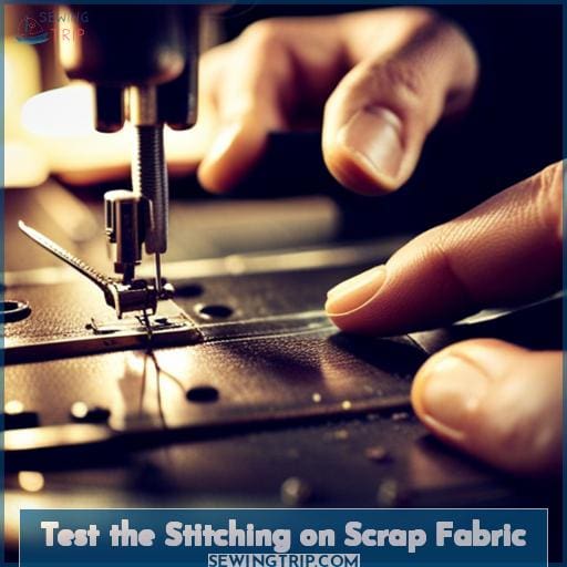 Test the Stitching on Scrap Fabric