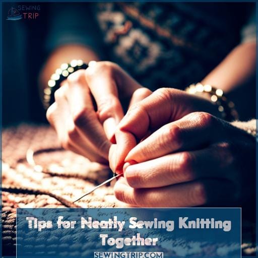 Tips for Neatly Sewing Knitting Together