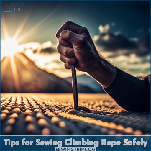 Tips for Sewing Climbing Rope Safely