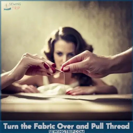 Turn the Fabric Over and Pull Thread
