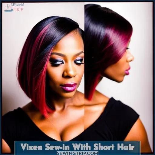 Vixen Sew-in With Short Hair