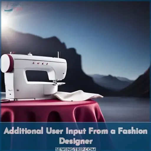 Additional User Input From a Fashion Designer