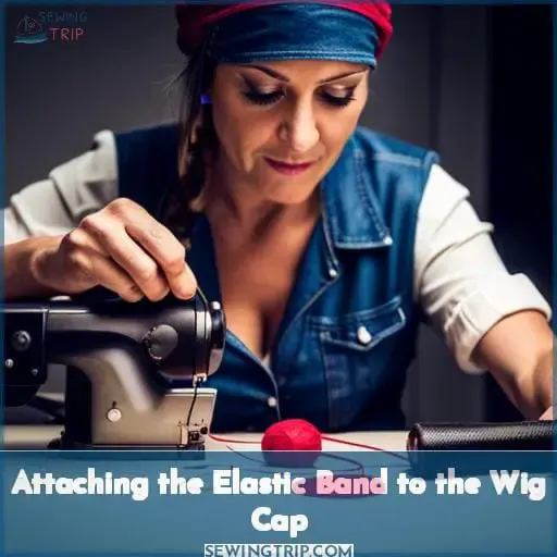 Attaching the Elastic Band to the Wig Cap
