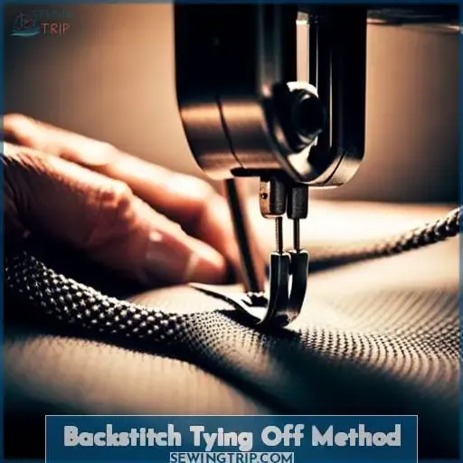 Backstitch Tying Off Method