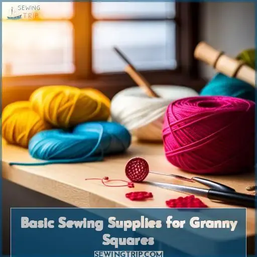 Basic Sewing Supplies for Granny Squares
