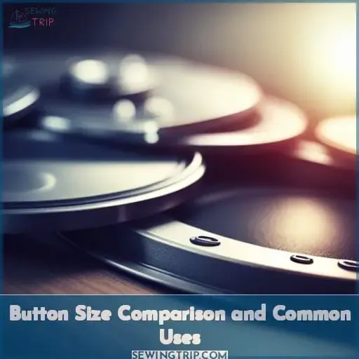 Button Size Comparison and Common Uses