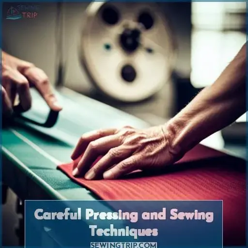Careful Pressing and Sewing Techniques