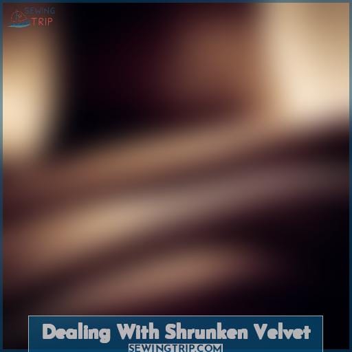 Dealing With Shrunken Velvet