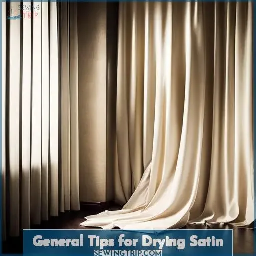General Tips for Drying Satin
