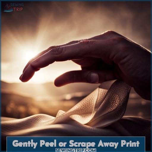 Gently Peel or Scrape Away Print