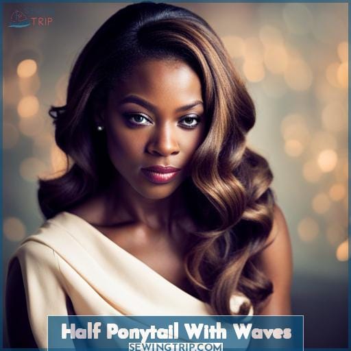 Half Ponytail With Waves