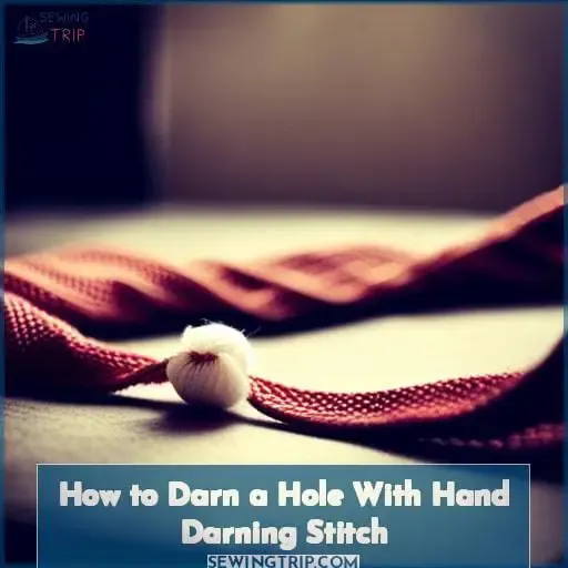 How to Darn a Hole With Hand Darning Stitch