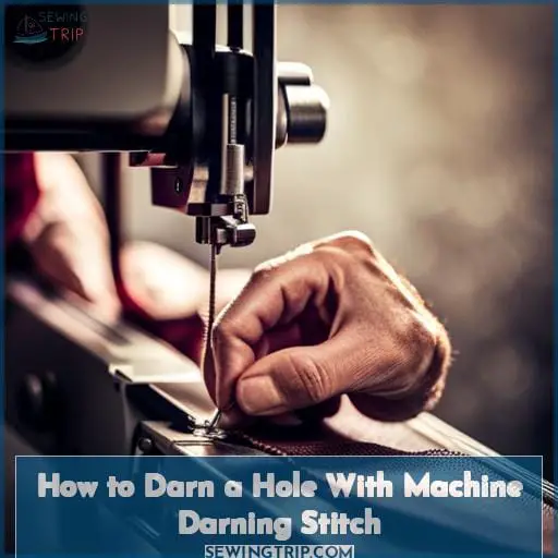 How to Darn a Hole With Machine Darning Stitch