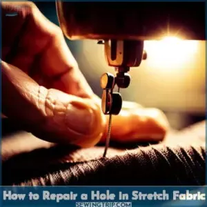 how to fix a hole in stretch fabric