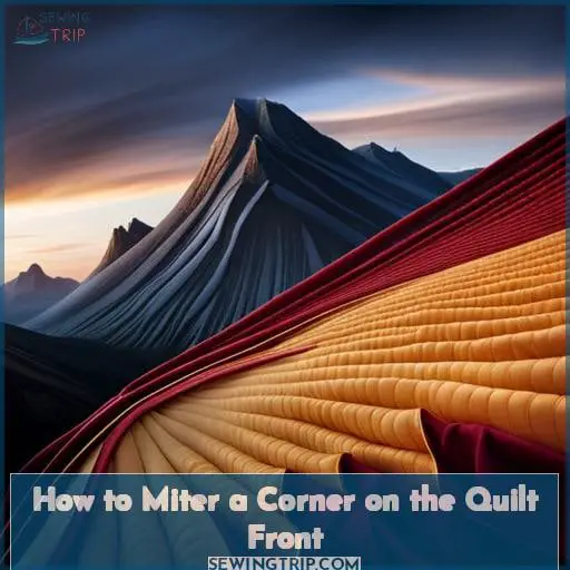How to Miter a Corner on the Quilt Front