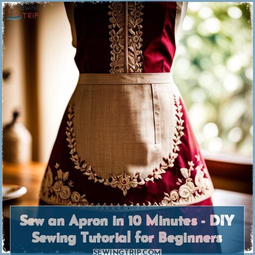 Sew An Apron In 10 Minutes Diy Sewing Tutorial For Beginners