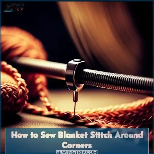 How to Sew Blanket Stitch Around Corners