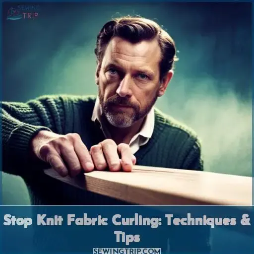 how to stop knit fabric from curling rolling
