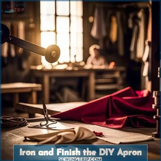 Iron and Finish the DIY Apron
