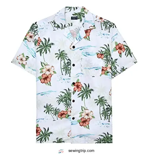 LOKUBATON Rayon Mens Hawaiian Shirts