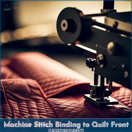 Machine Stitch Binding to Quilt Front