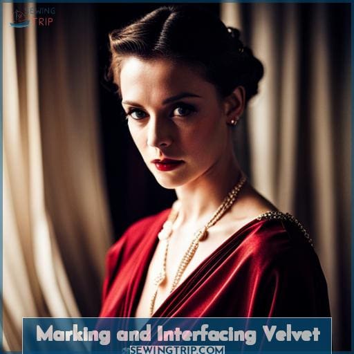 Marking and Interfacing Velvet