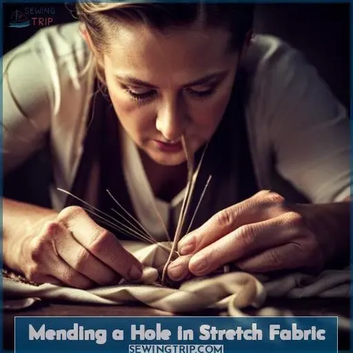 Mending a Hole in Stretch Fabric