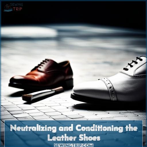 Neutralizing and Conditioning the Leather Shoes