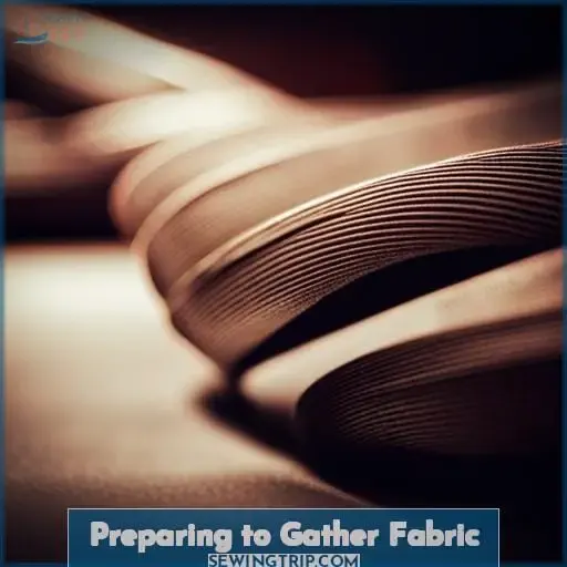 Preparing to Gather Fabric