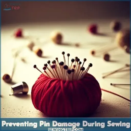 Preventing Pin Damage During Sewing