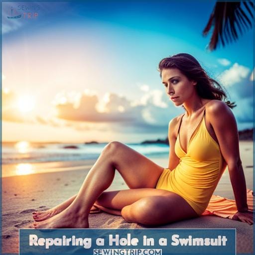 Repairing a Hole in a Swimsuit